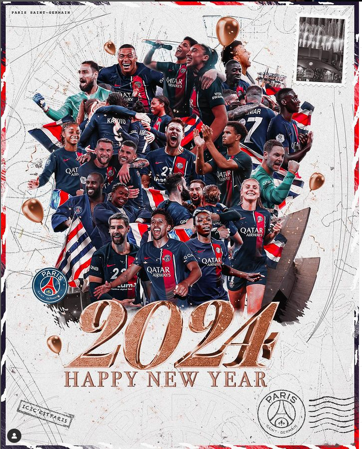 Affiche bonne année PSG