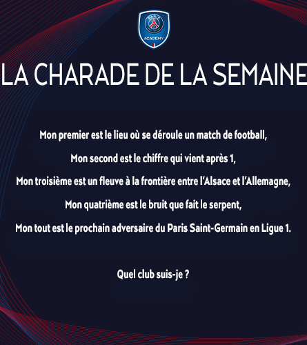 visuel le jeu de la semaine newsletter charade Stade de Reims